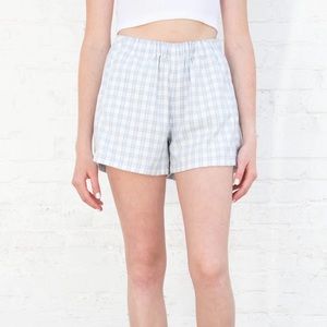Brandy melville john galt logan shorts blue plaid